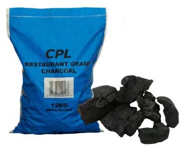 a bag of charcoal