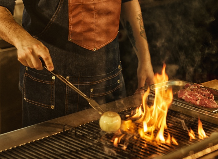 Flame grilled bbq food