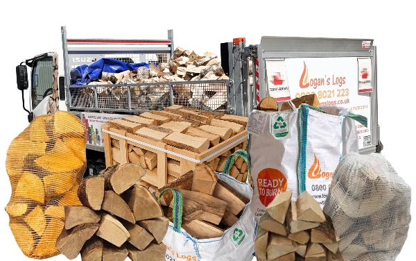 ash hardwood logs