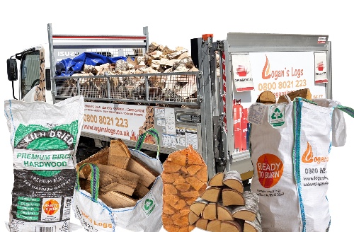 birch hardwood logs