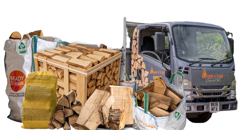 oak hardwood logs