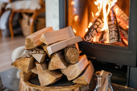 a warm cosy fire