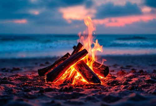 Kiln dried logs for use on campfires